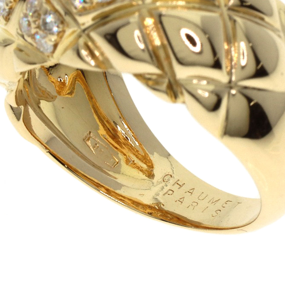 Chaumet Belcordriere Sapphire Diamond Ring K18 Yellow Gold Ladies [Used]