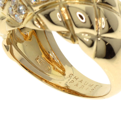 Chaumet Belcordriere Sapphire Diamond Ring K18 Yellow Gold Ladies [Used]