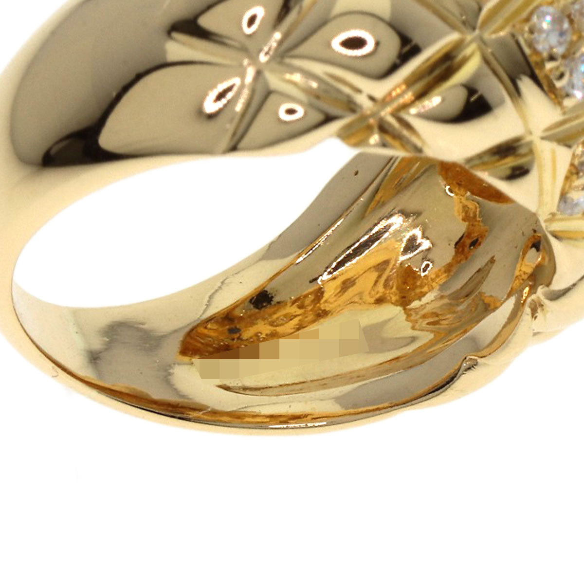 Chaumet Belcordriere Sapphire Diamond Ring K18 Yellow Gold Ladies [Used]