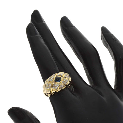 Chaumet Belcordriere Sapphire Diamond Ring K18 Yellow Gold Ladies [Used]