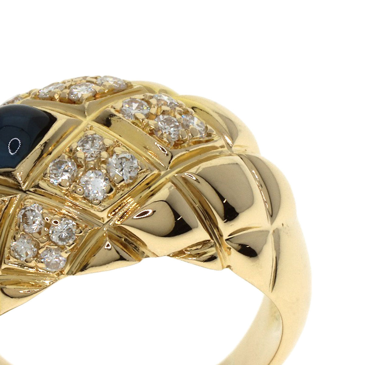 Chaumet Belcordriere Sapphire Diamond Ring K18 Yellow Gold Ladies [Used]