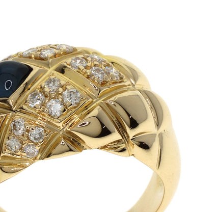 Chaumet Belcordriere Sapphire Diamond Ring K18 Yellow Gold Ladies [Used]