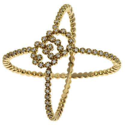GUCCI   GG Running Diamond #15 Ring  K18 Yellow Gold Ladies [Used]