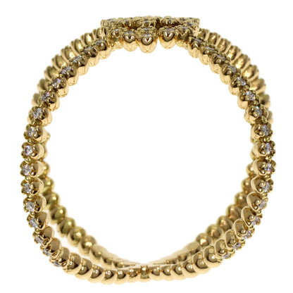 GUCCI   GG Running Diamond #15 Ring  K18 Yellow Gold Ladies [Used]