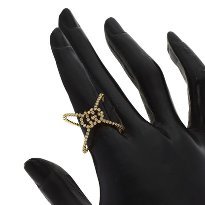 GUCCI   GG Running Diamond #15 Ring  K18 Yellow Gold Ladies [Used]