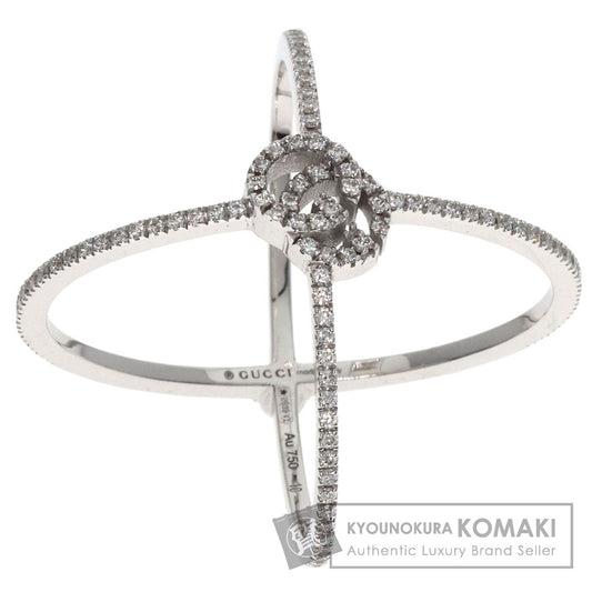 GUCCI GG Running Diamond #10 Ring K18 White Gold Ladies [Used]
