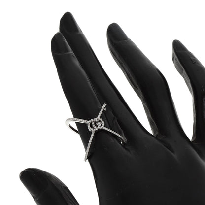 GUCCI GG Running Diamond #10 Ring K18 White Gold Ladies [Used]