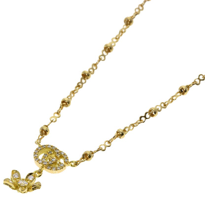 GUCCI GG Flora Diamond Necklace K18 Yellow Gold Ladies [Used]