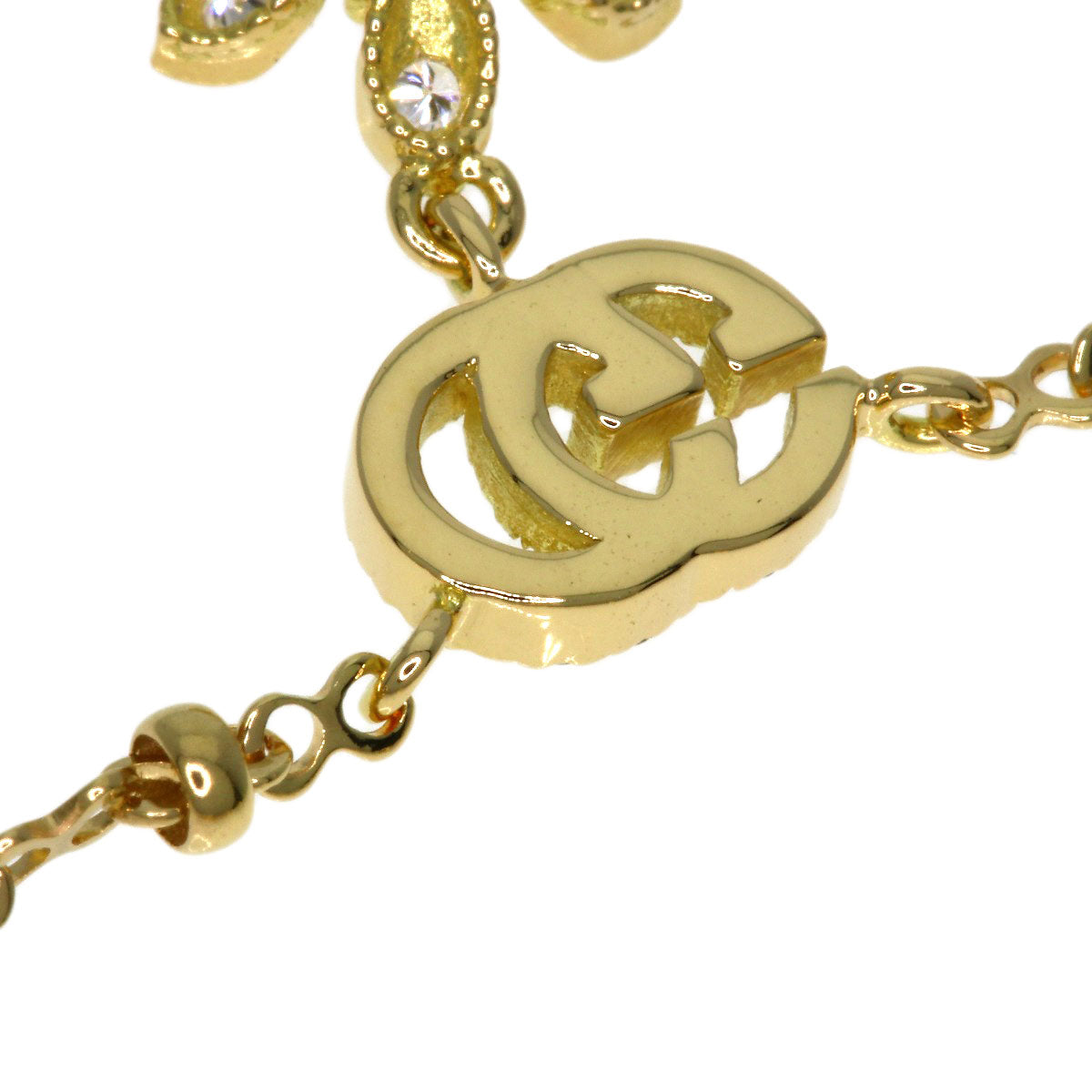 GUCCI GG Flora Diamond Necklace K18 Yellow Gold Ladies [Used]