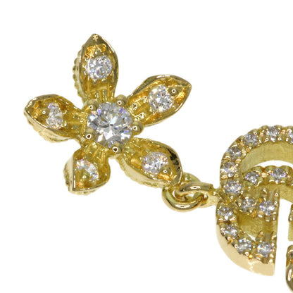 GUCCI GG Flora Diamond Necklace K18 Yellow Gold Ladies [Used]