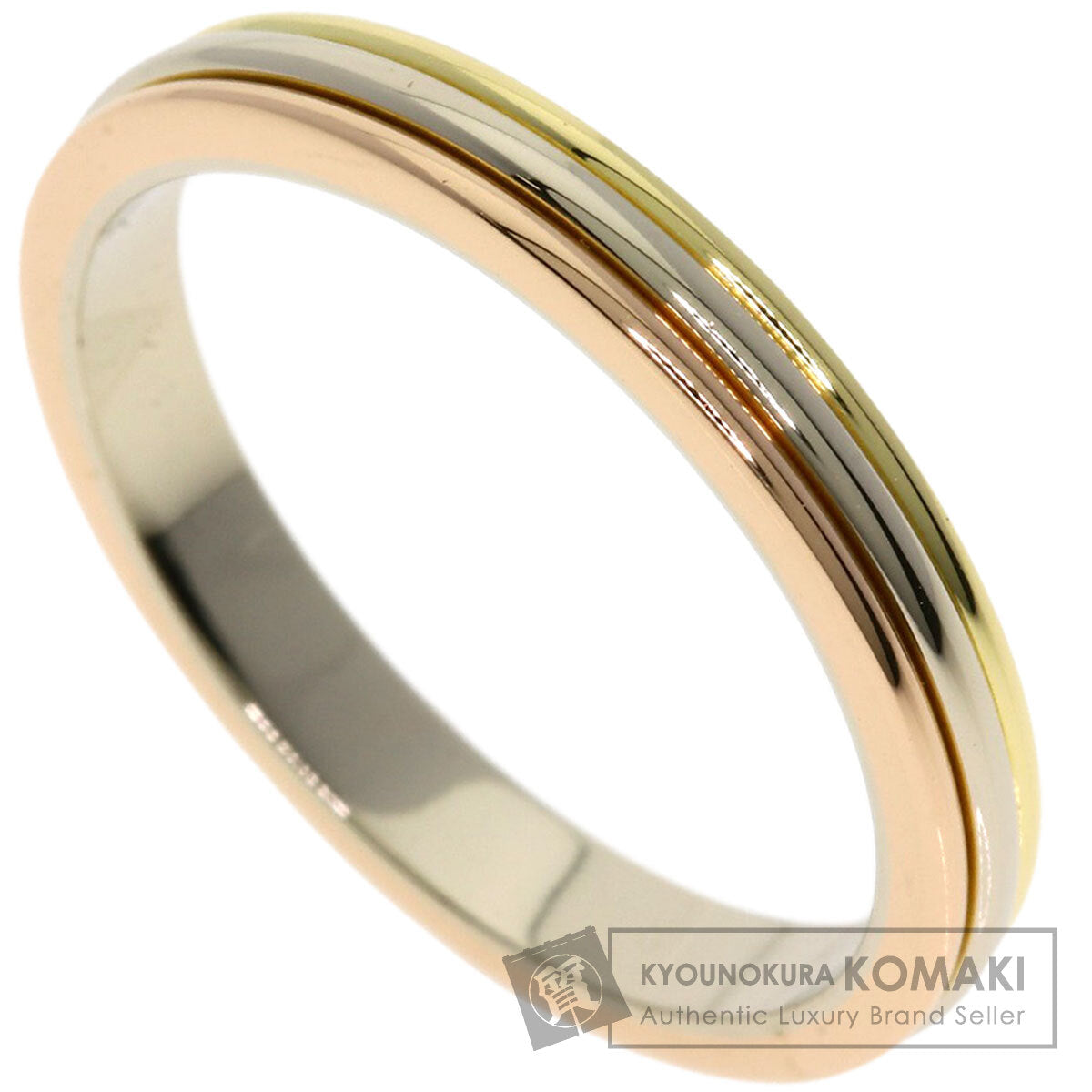 CARTIER   Three colors #55 Ring  K18 Yellow Gold 18K Pink GoldLadies [Used]