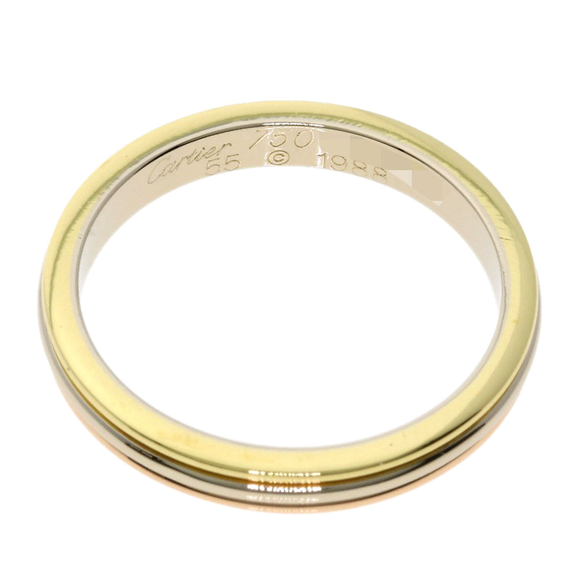 CARTIER   Three colors #55 Ring  K18 Yellow Gold 18K Pink GoldLadies [Used]