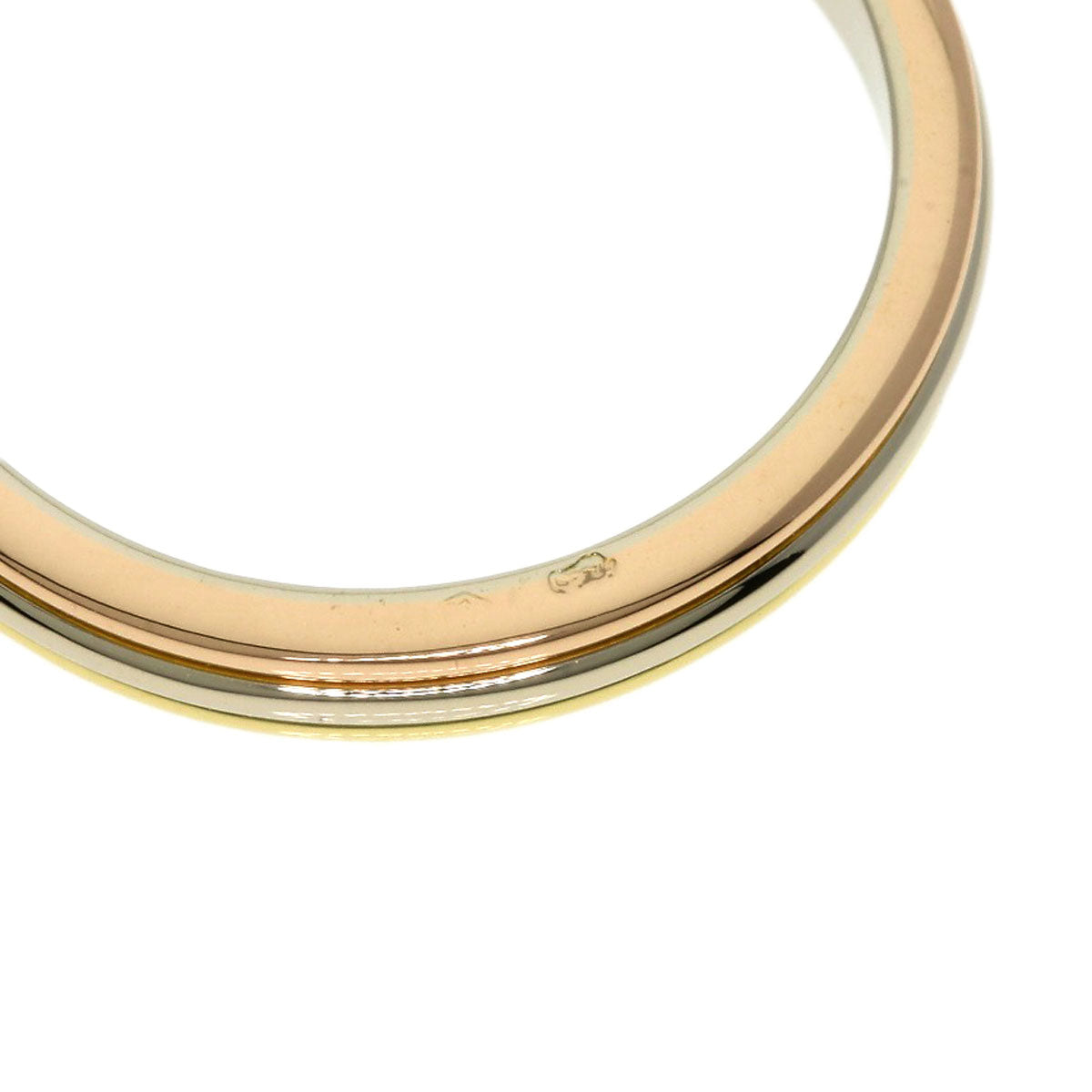 CARTIER   Three colors #55 Ring  K18 Yellow Gold 18K Pink GoldLadies [Used]
