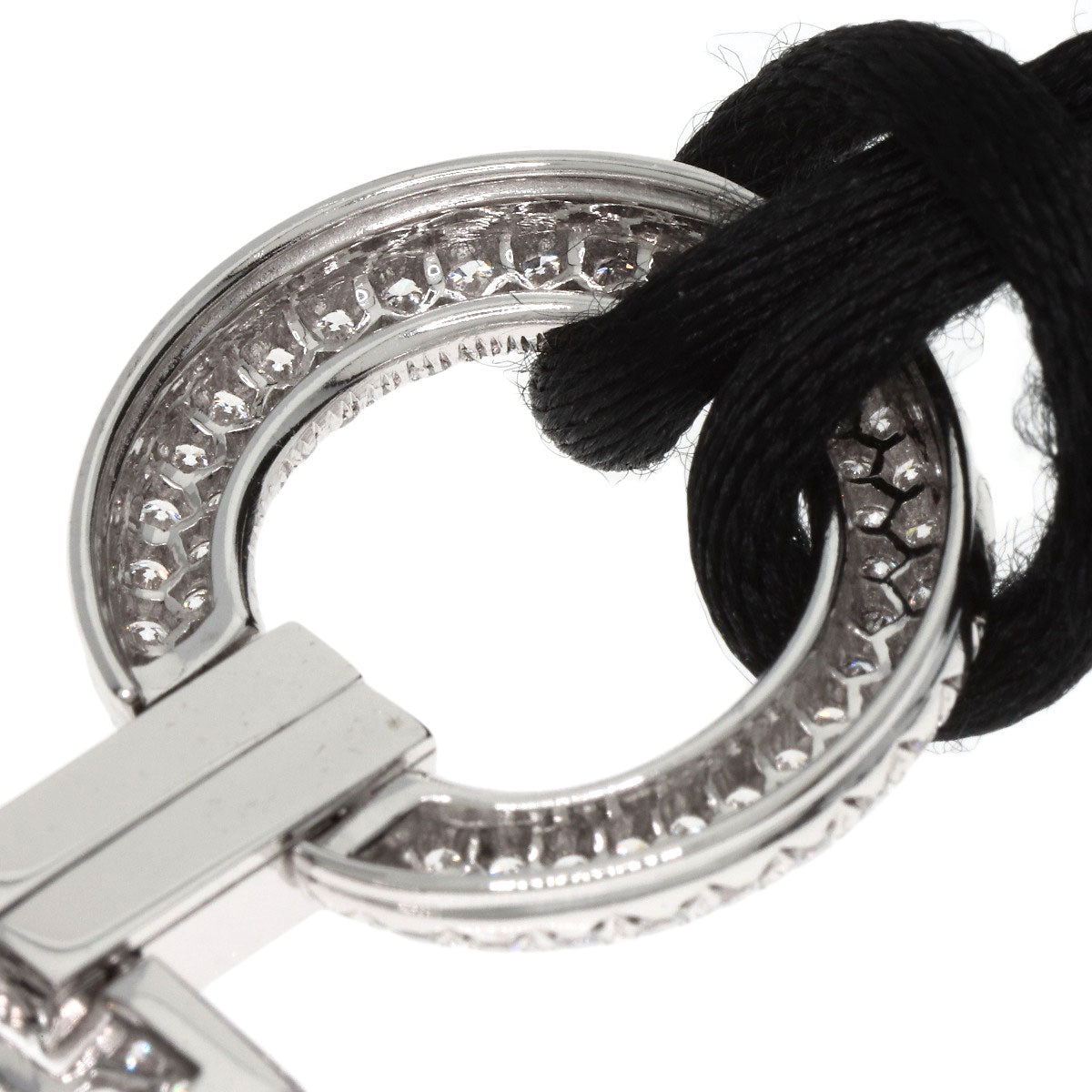 CARTIER PANTHERE de Cartier Onyx Diamond Necklace K18 White Gold Ladies [Used]