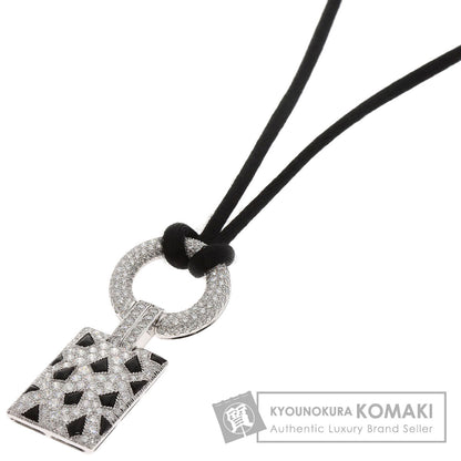 CARTIER PANTHERE de Cartier Onyx Diamond Necklace K18 White Gold Ladies [Used]