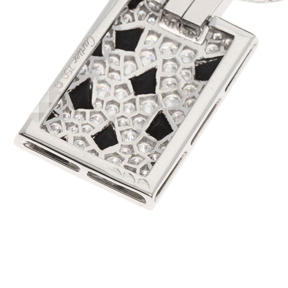 CARTIER PANTHERE de Cartier Onyx Diamond Necklace K18 White Gold Ladies [Used]