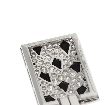 CARTIER PANTHERE de Cartier Onyx Diamond Necklace K18 White Gold Ladies [Used]