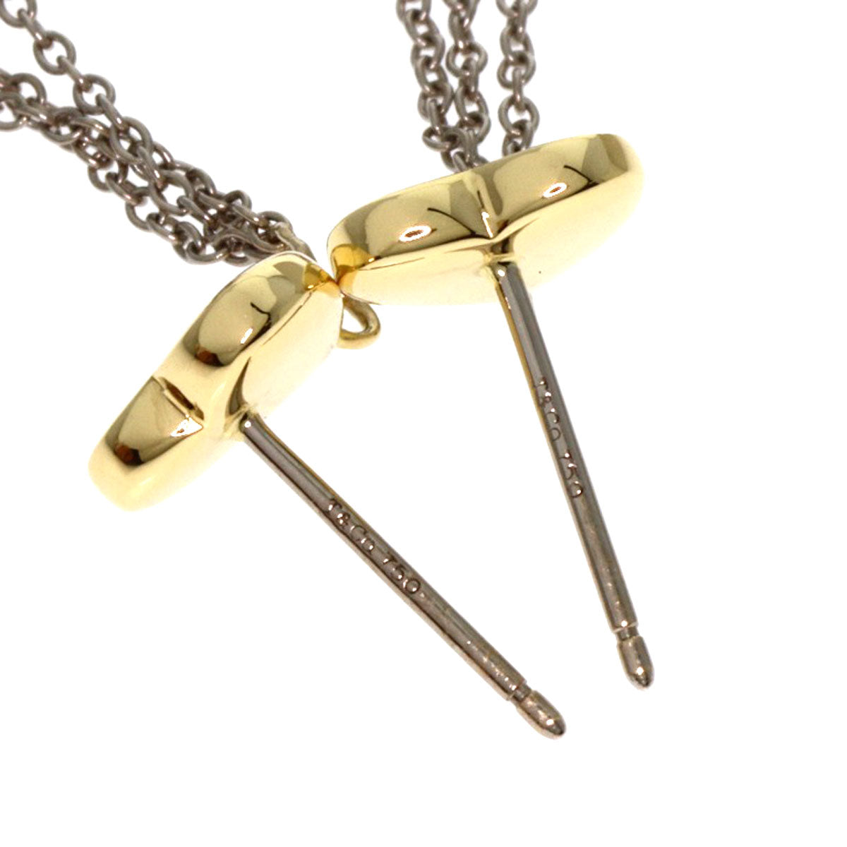 TIFFANY&Co. Heart drop earring K18 Yellow Gold K18 White GoldLadies [Used]