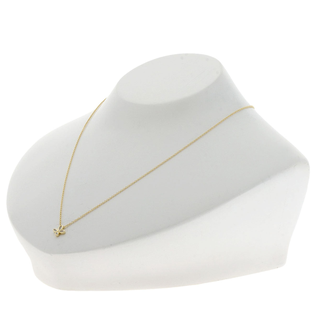 TIFFANY&Co. Fleur de Lis Diamond Necklace K18 Yellow Gold Ladies [Used]