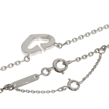 CARTIER C heart Diamond Necklace K18 White Gold Ladies [Used]