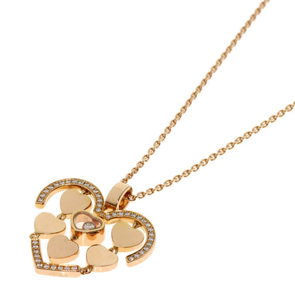 Chopard Happy Amore Diamond Necklace K18 Pink Gold Ladies [Used]