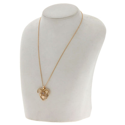 Chopard Happy Amore Diamond Necklace K18 Pink Gold Ladies [Used]