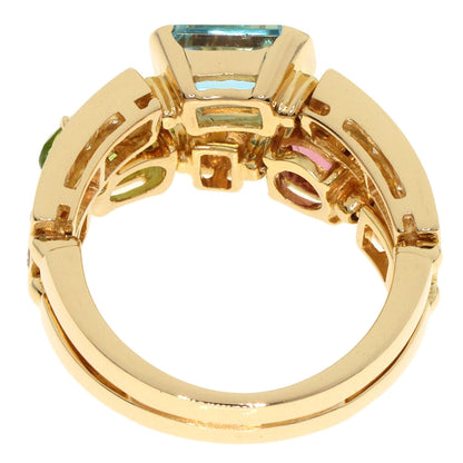 BVLGARI Allegra Diamond Multicolor Stone Ring K18 Yellow Gold Ladies [Used]