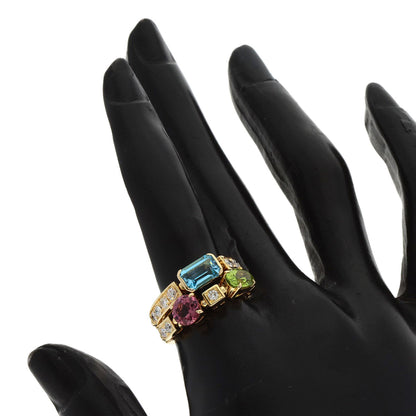 BVLGARI Allegra Diamond Multicolor Stone Ring K18 Yellow Gold Ladies [Used]
