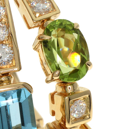 BVLGARI Allegra Diamond Multicolor Stone Ring K18 Yellow Gold Ladies [Used]