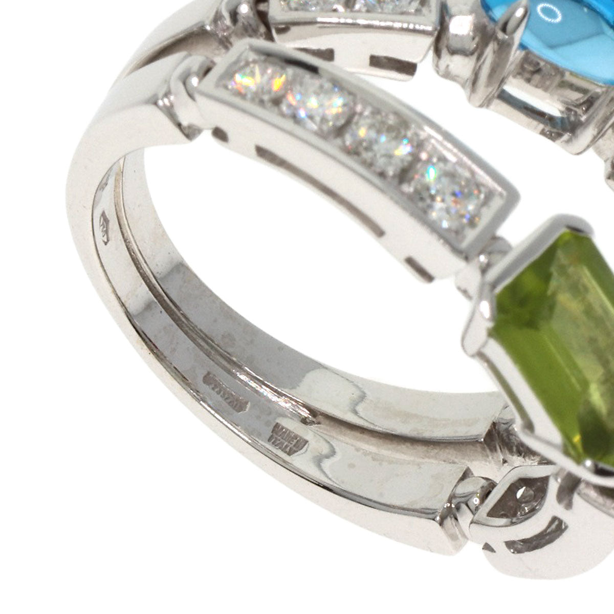 BVLGARI Allegra Diamond Multicolor Stone Ring K18 White Gold Ladies [Used]