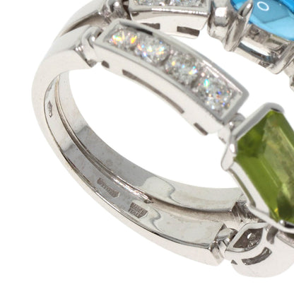 BVLGARI Allegra Diamond Multicolor Stone Ring K18 White Gold Ladies [Used]