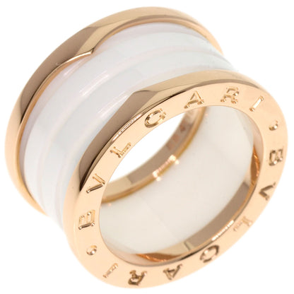 BVLGARI B.zero1 4 band White Ceramic #51 Ring K18 Pink Gold Ladies [Used]