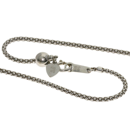 5.18ct Orange Sapphire Diamond Necklace K18 White Gold 17.8g　Ladies