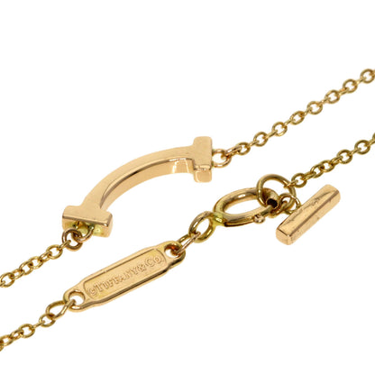 TIFFANY&Co. T Smile Mini Necklace K18 Pink Gold Ladies [Used]