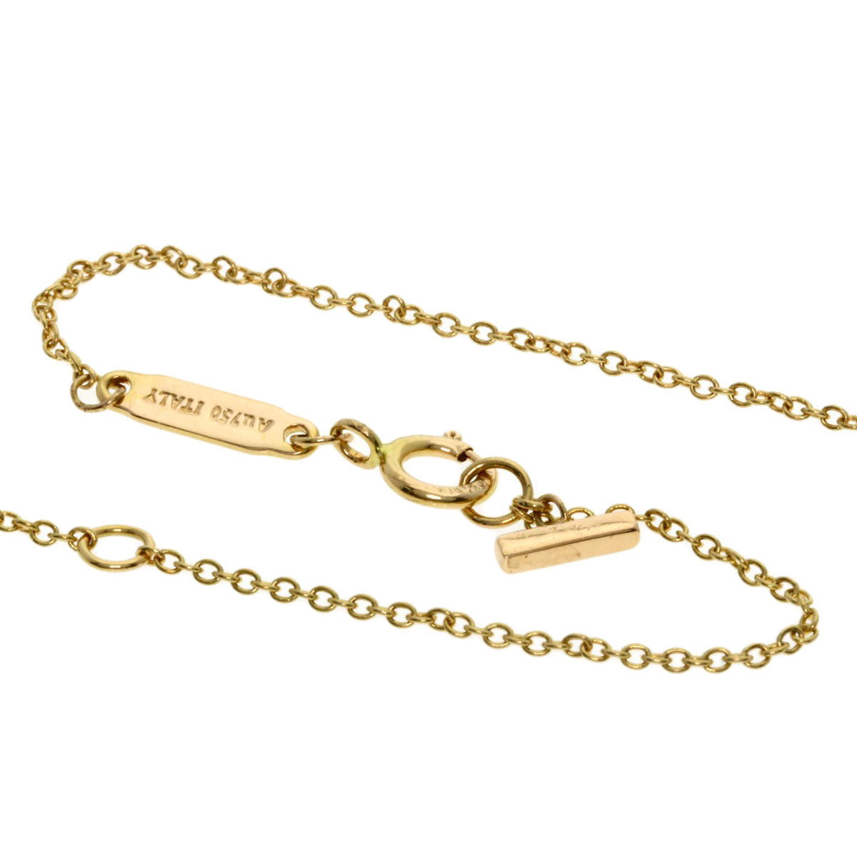 TIFFANY&Co. T Smile Mini Necklace K18 Pink Gold Ladies [Used]