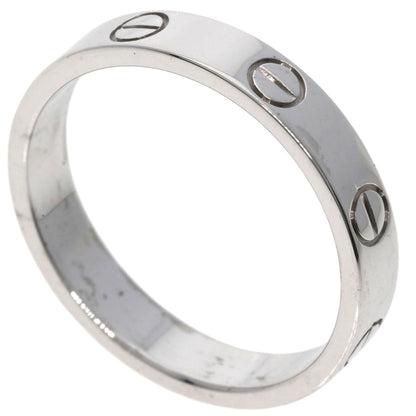 CARTIER Mini love ring #53 Ring K18 White Gold Ladies [Used]