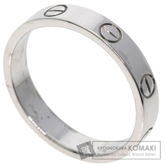 CARTIER Mini love ring #53 Ring K18 White Gold Ladies [Used]