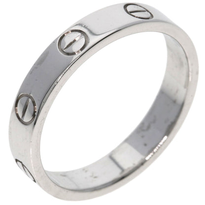 CARTIER Mini love ring #53 Ring K18 White Gold Ladies [Used]