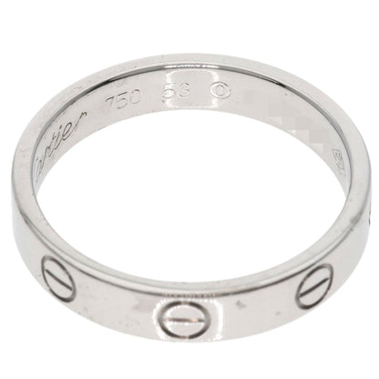 CARTIER Mini love ring #53 Ring K18 White Gold Ladies [Used]