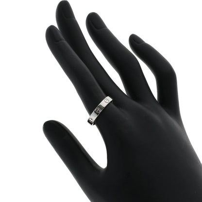 CARTIER Mini love ring #53 Ring K18 White Gold Ladies [Used]
