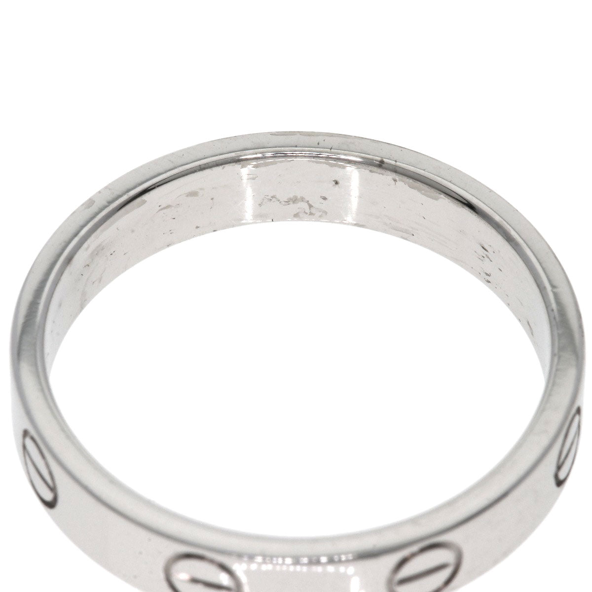 CARTIER Mini love ring #53 Ring K18 White Gold Ladies [Used]