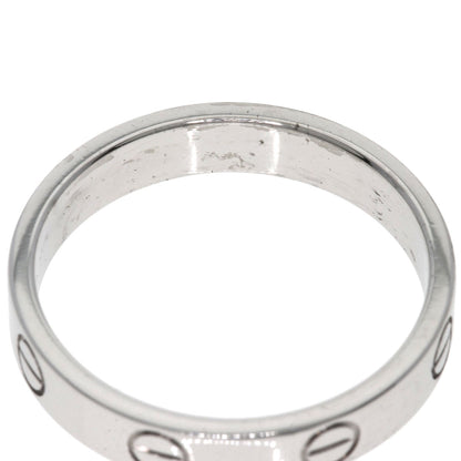 CARTIER Mini love ring #53 Ring K18 White Gold Ladies [Used]