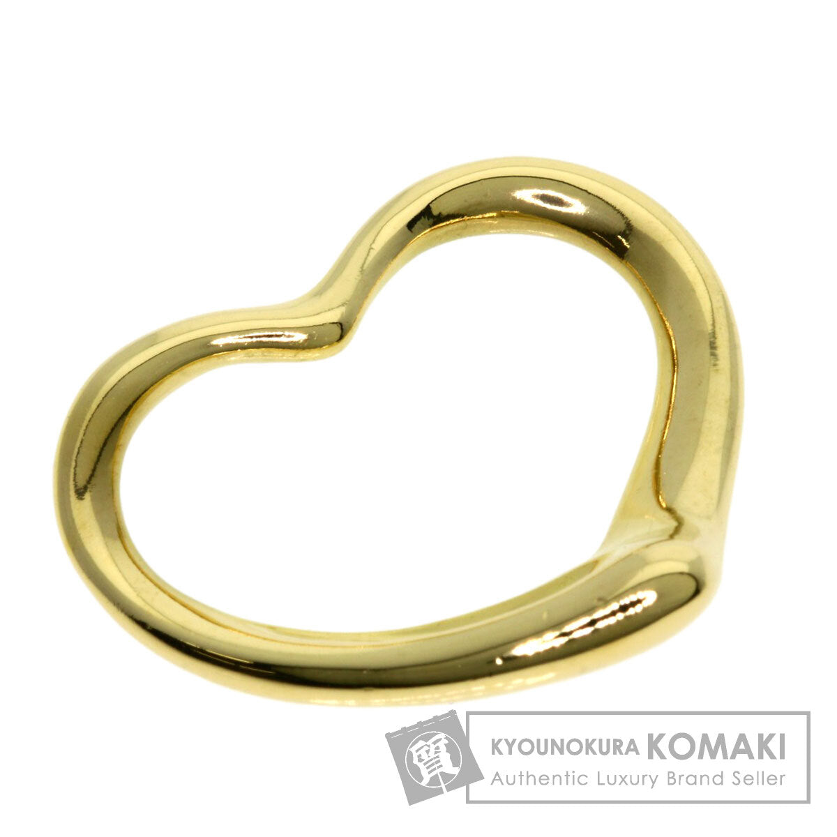 TIFFANY&Co. Open heart Pendant top K18 Yellow Gold Ladies [Used]