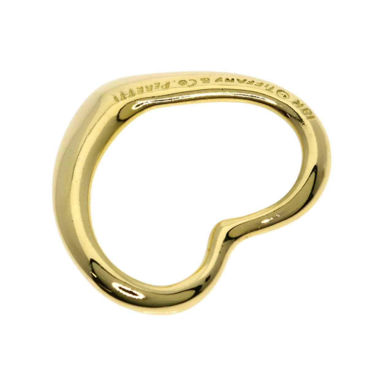 TIFFANY&Co. Open heart Pendant top K18 Yellow Gold Ladies [Used]