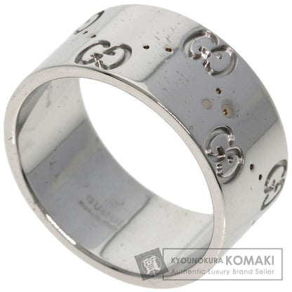 GUCCI Icon Wide #15 Ring K18 White Gold Ladies [Used]
