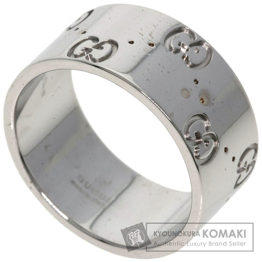GUCCI Icon Wide #15 Ring K18 White Gold Ladies [Used]