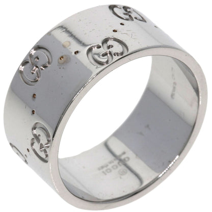 GUCCI Icon Wide #15 Ring K18 White Gold Ladies [Used]
