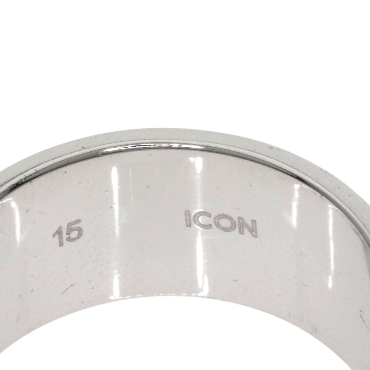 GUCCI Icon Wide #15 Ring K18 White Gold Ladies [Used]