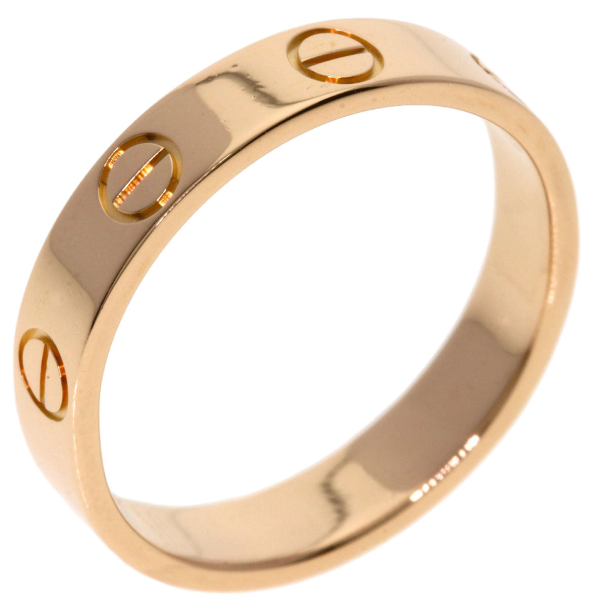 CARTIER Mini love ring #51 Ring K18 Pink Gold Ladies [Used]