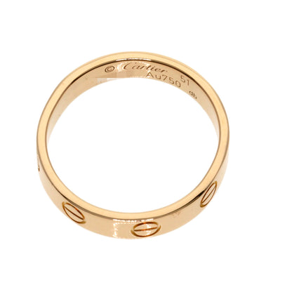 CARTIER Mini love ring #51 Ring K18 Pink Gold Ladies [Used]